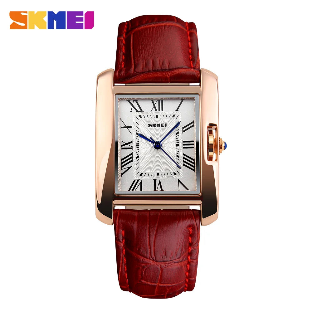 Brand Elegant Retro Watches Women Fashion Luxury Quartz Watch Clock Woman Female Casual Leather Strap Women'S Wristwatches