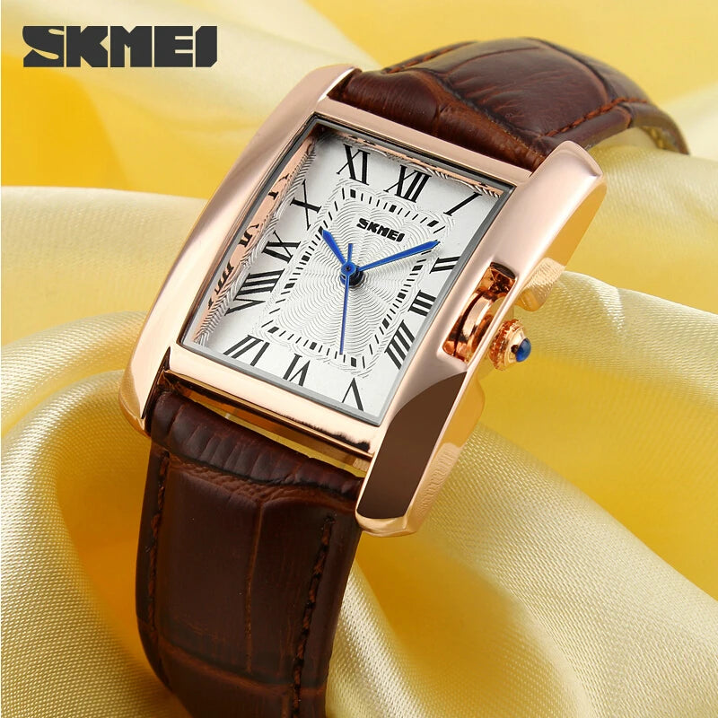 Brand Elegant Retro Watches Women Fashion Luxury Quartz Watch Clock Woman Female Casual Leather Strap Women'S Wristwatches
