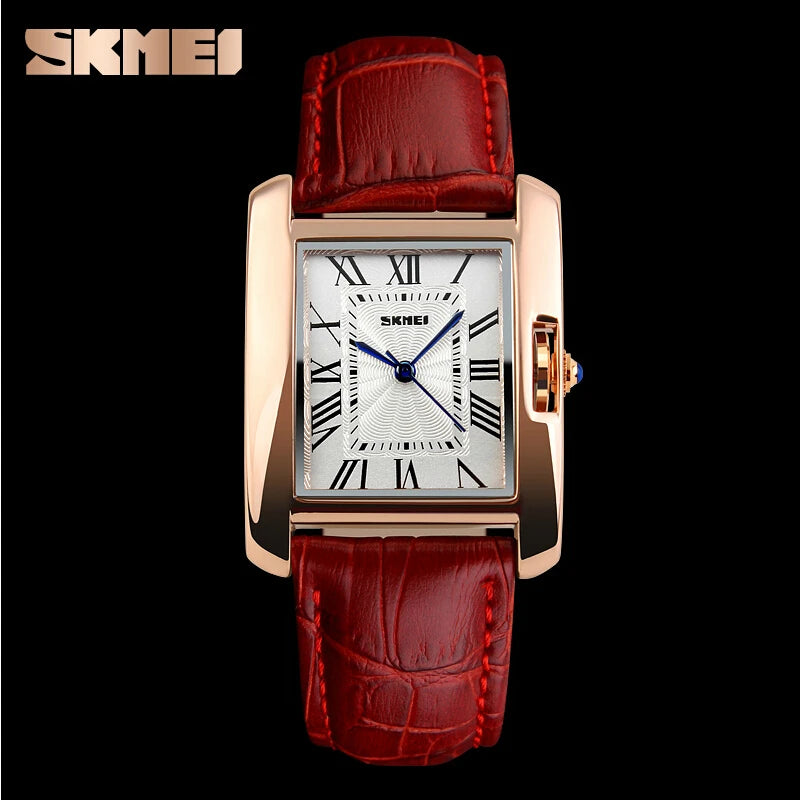 Brand Elegant Retro Watches Women Fashion Luxury Quartz Watch Clock Woman Female Casual Leather Strap Women'S Wristwatches