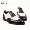 Cie round Toe Brown White Bespoke Men Shoe Custom Handmade 100%Genuine Calf Leather Outsole Breathable Men'S Oxford Shoe Ox438