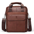 Hummer Business Commute Genuine Leather Men'S Business Messenger Bag