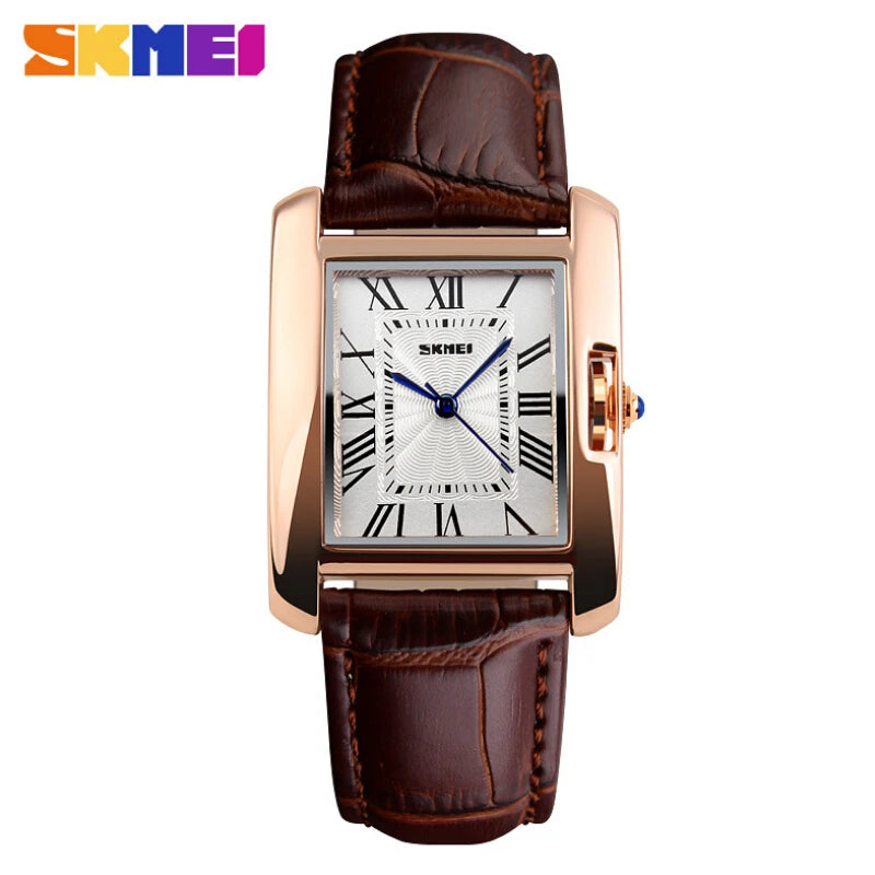 Brand Elegant Retro Watches Women Fashion Luxury Quartz Watch Clock Woman Female Casual Leather Strap Women'S Wristwatches
