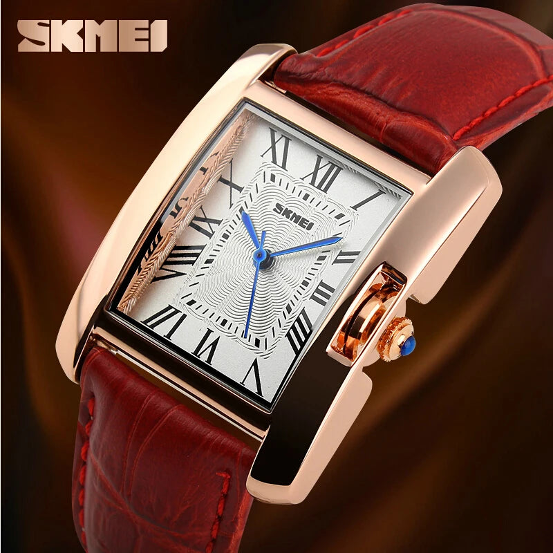 Brand Elegant Retro Watches Women Fashion Luxury Quartz Watch Clock Woman Female Casual Leather Strap Women'S Wristwatches