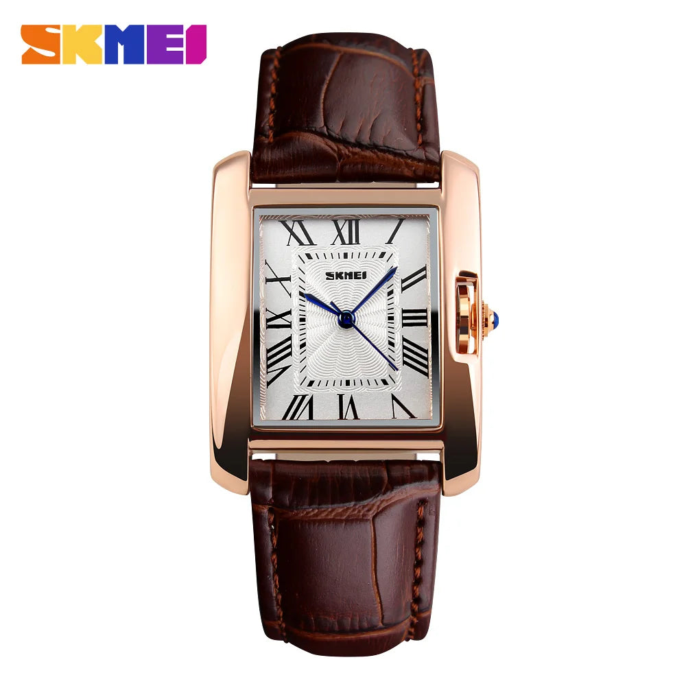 Brand Elegant Retro Watches Women Fashion Luxury Quartz Watch Clock Woman Female Casual Leather Strap Women'S Wristwatches