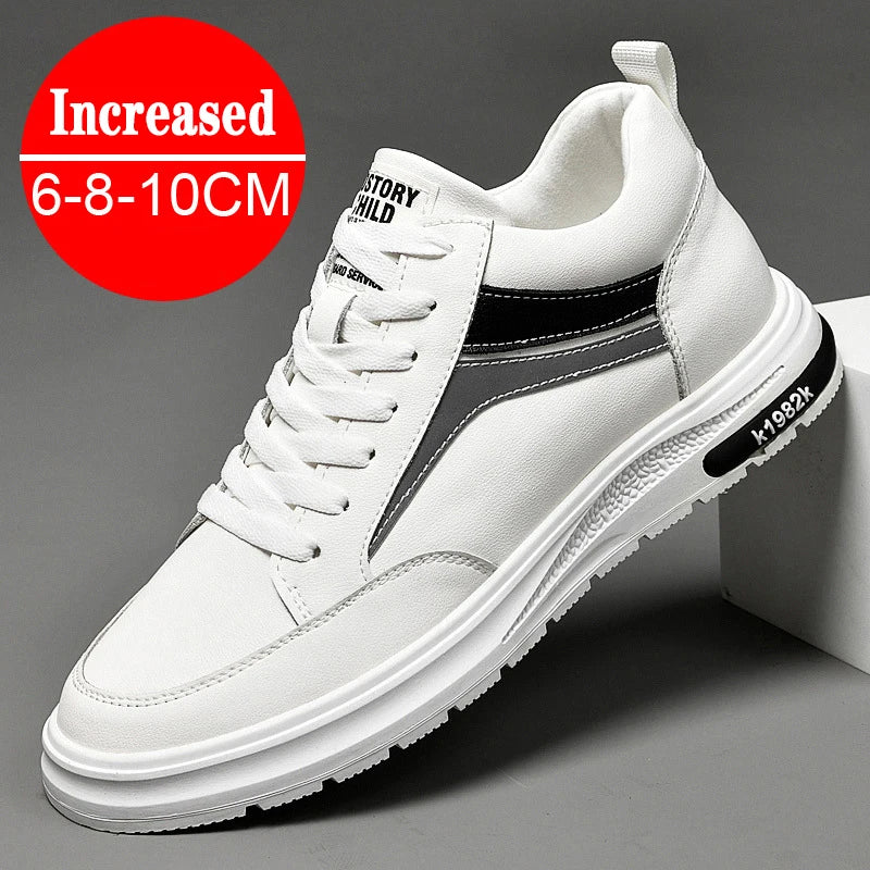 Fashion Sneakers Man Elevator Shoes Height Increase Shoes for Men Insoles 8/10CM Sports Heightening Shoes Tall Shoes Size 37-44