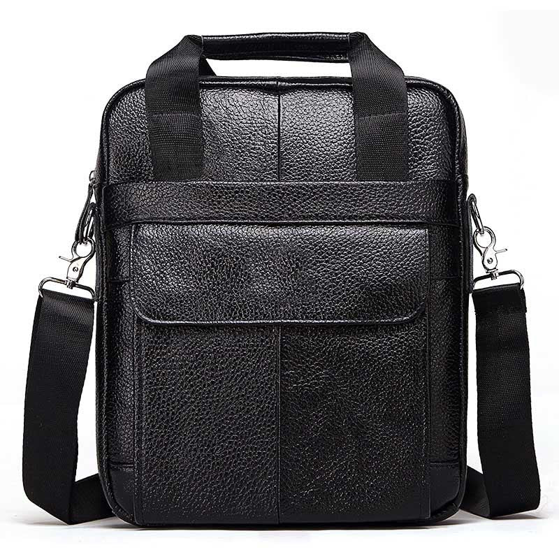 Hummer Business Commute Genuine Leather Men'S Business Messenger Bag