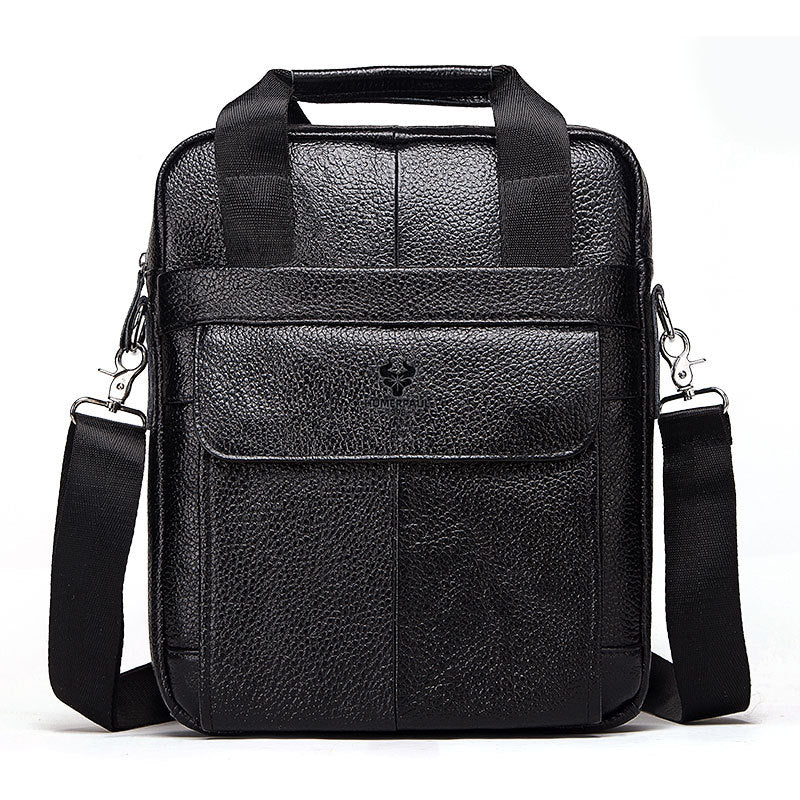 Hummer Business Commute Genuine Leather Men'S Business Messenger Bag
